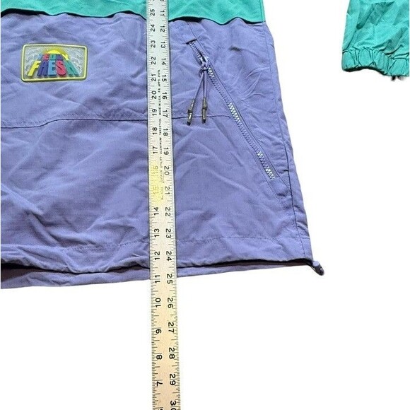 Teddy Fresh Men's Size XS 1/4 Zip Windbreaker Anorak Jacket Colorblock Pullover - Picture 7 of 7